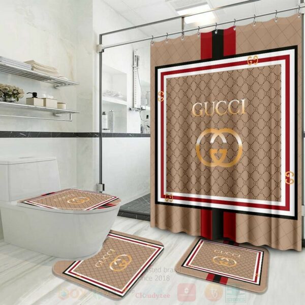 Gucci Monogram Bathroom Set Home Decor Hypebeast Bath Mat Luxury Fashion Brand