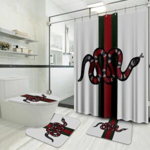 Gucci Snake Bathroom Set Home Decor Luxury Fashion Brand Bath Mat Hypebeast