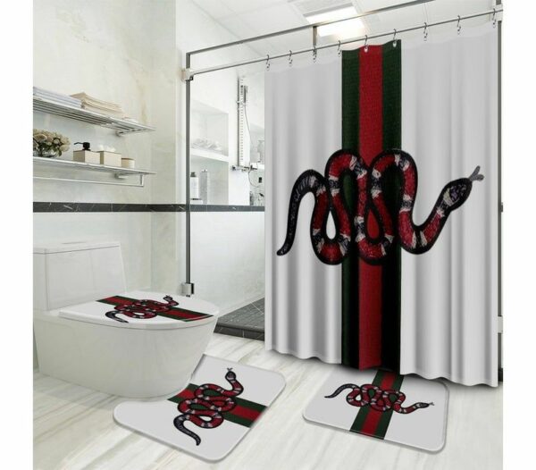 Gucci Snake Bathroom Set Home Decor Luxury Fashion Brand Bath Mat Hypebeast