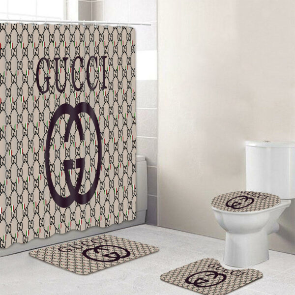 Gucci Monogram Bathroom Set Home Decor Bath Mat Hypebeast Luxury Fashion Brand