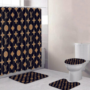 Louis Vuitton Lv Monogram Bathroom Set Hypebeast Bath Mat Luxury Fashion Brand Home Decor