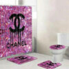 Chanel Glitter Bathroom Set Hypebeast Bath Mat Luxury Fashion Brand Home Decor