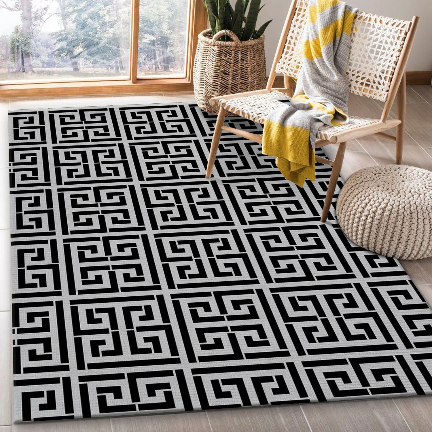 Versace Rectangle Rug Luxury Fashion Brand Door Mat Area Carpet Home Decor