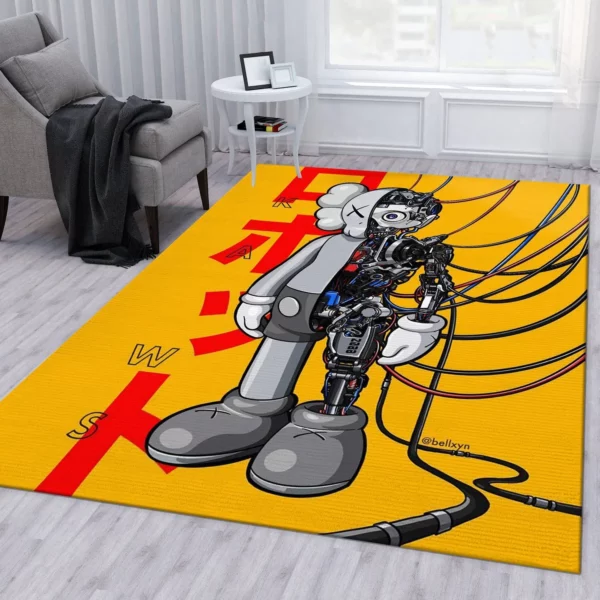 Kaws Rectangle Rug Door Mat Home Decor Luxury Fashion Brand Area Carpet