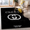 Gucci black marble marmor Rectangle Rug Area Carpet Luxury Fashion Brand Home Decor Door Mat