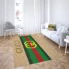 Gucci stripe Rectangle Rug Luxury Area Carpet Fashion Brand Door Mat Home Decor