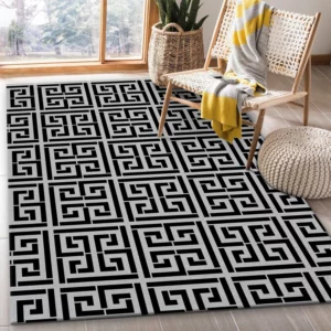 Versace Rectangle Rug Luxury Area Carpet Home Decor Door Mat Fashion Brand