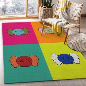 Kaws Rectangle Rug Luxury Area Carpet Home Decor Door Mat Fashion Brand