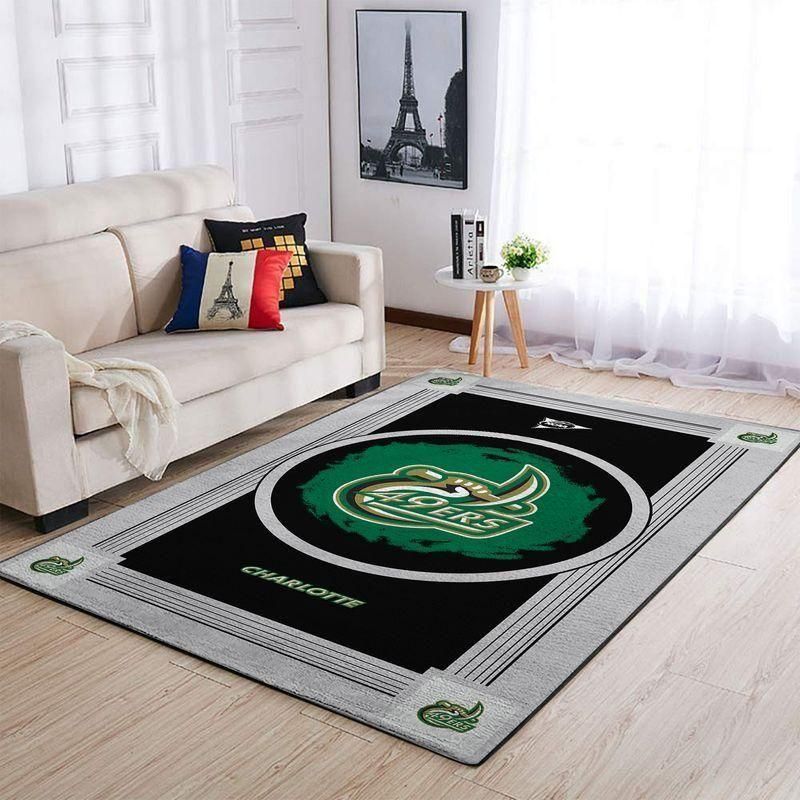 Charlotte Ers Ncaa Football Basketball Team Logo Type 8083 Rug Area Carpet Living Room Home Decor