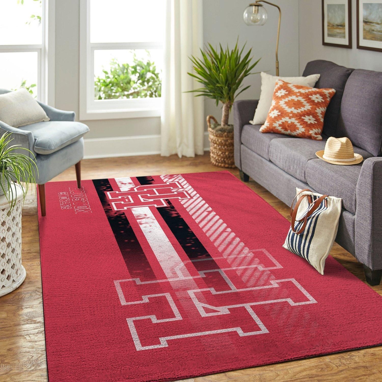 Houston Cougarss Ncaa Football Basketball Custom Type 8085 Rug Living Room Area Carpet Home Decor