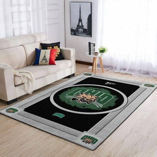 Ohio Bobcatss Ncaa Football Basketball Team Logo Type 8147 Rug Home Decor Living Room Area Carpet
