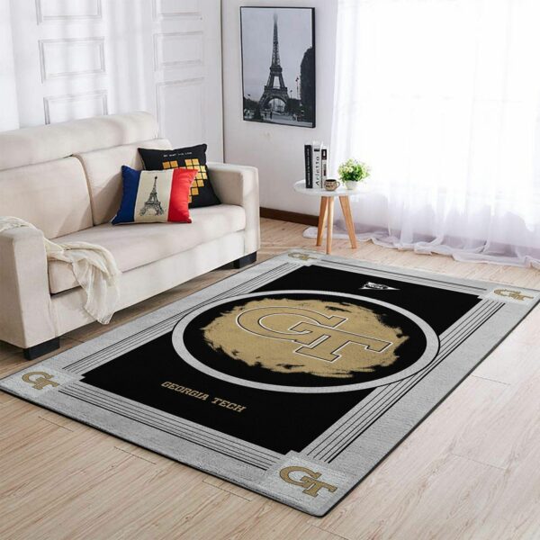 Georgia Tech Yellow Jackets Ncaa Team Logo Nice Type 8361 Rug Living Room Area Carpet Home Decor