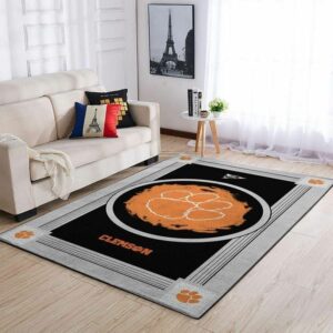 Clemson Tigers Ncaa Team Logos Type 8367 Rug Living Room Area Carpet Home Decor