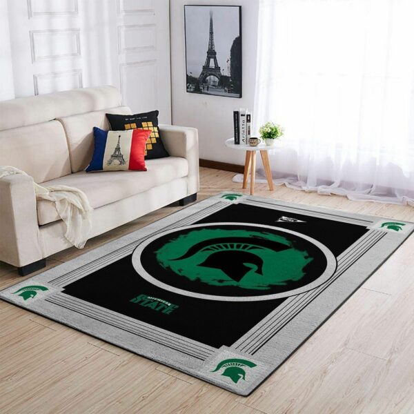Michigan State Spartans Ncaa Team Logo Nice Type 8379 Rug Home Decor Area Carpet Living Room