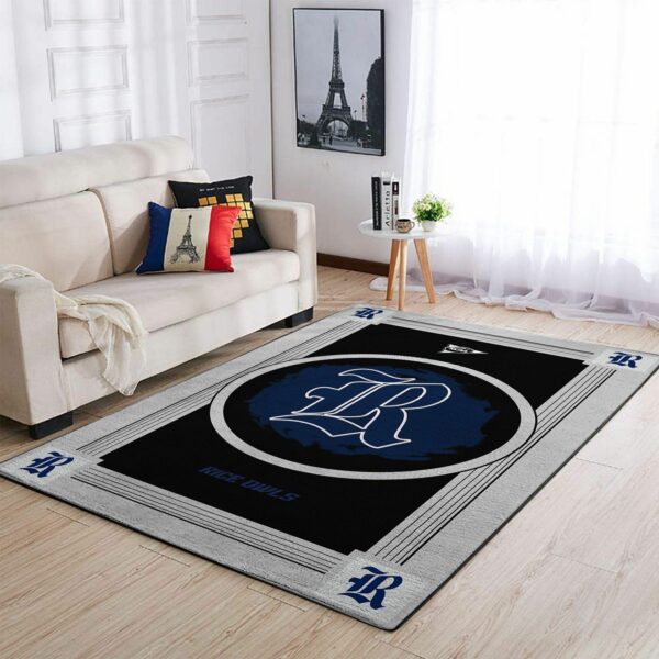 Rice Owls Ncaa Team Logo Nice Type 8401 Rug Home Decor Area Carpet Living Room