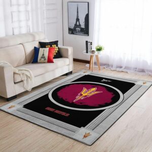 Arizona State Sun Devils Ncaa Team Logo Nice Type 8503 Rug Area Carpet Home Decor Living Room
