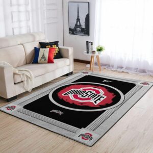 Ohio State Buckeyes Ncaa Team Logo Nice Type 8511 Rug Home Decor Living Room Area Carpet