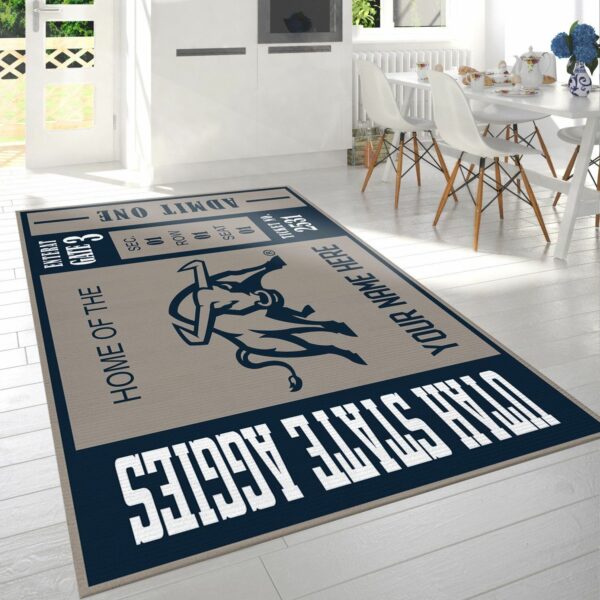 Utah State Aggies Ncaa Customizable Type 8593 Rug Living Room Home Decor Area Carpet