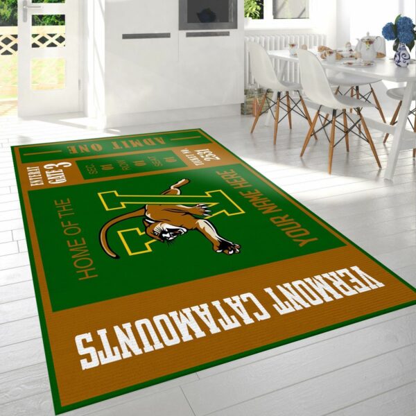 Vermont Catamounts Ncaa Customizable Type 8595 Rug Living Room Area Carpet Home Decor