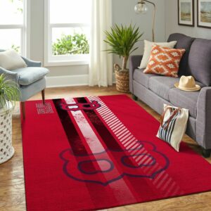 Boston Red Sox Mlbs Team Logo Type 8737 Rug Home Decor Living Room Area Carpet