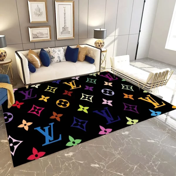 Louis Vuitton Rectangle Rug Door Mat Fashion Brand Home Decor Luxury Area Carpet