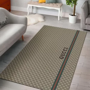 Gucci Brown Rectangle Rug Door Mat Fashion Brand Home Decor Luxury Area Carpet