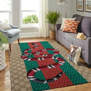 Gucci Snake Rectangle Rug Fashion Brand Door Mat Home Decor Luxury Area Carpet