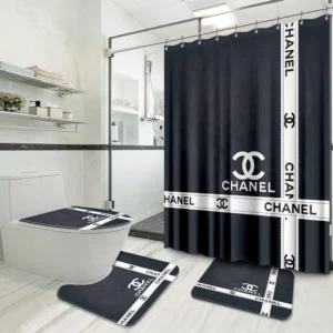 Chanel Grey Bathroom Set Home Decor Bath Mat Luxury Fashion Brand Hypebeast