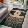 Chanel Rectangle Rug Home Decor Door Mat Area Carpet Fashion Brand Luxury