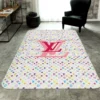 Louis Vuitton Colorful Rectangle Rug Door Mat Area Carpet Home Decor Fashion Brand Luxury