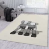 Kaws along the way grey Rectangle Rug Fashion Brand Area Carpet Door Mat Luxury Home Decor