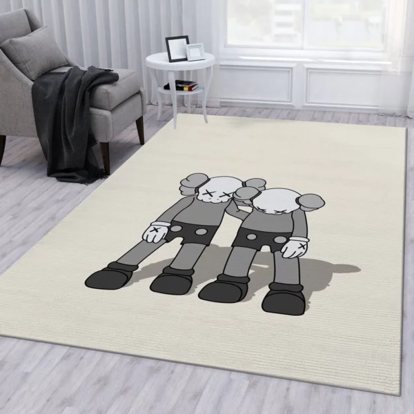 Kaws along the way grey Rectangle Rug Fashion Brand Area Carpet Door Mat Luxury Home Decor