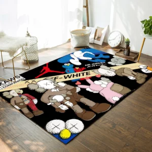 Kaws air jordan Rectangle Rug Home Decor Door Mat Fashion Brand Luxury Area Carpet