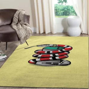 Gucci snake Rectangle Rug Door Mat Home Decor Luxury Fashion Brand Area Carpet