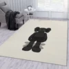 Kaws standing black Rectangle Rug Door Mat Area Carpet Home Decor Fashion Brand Luxury