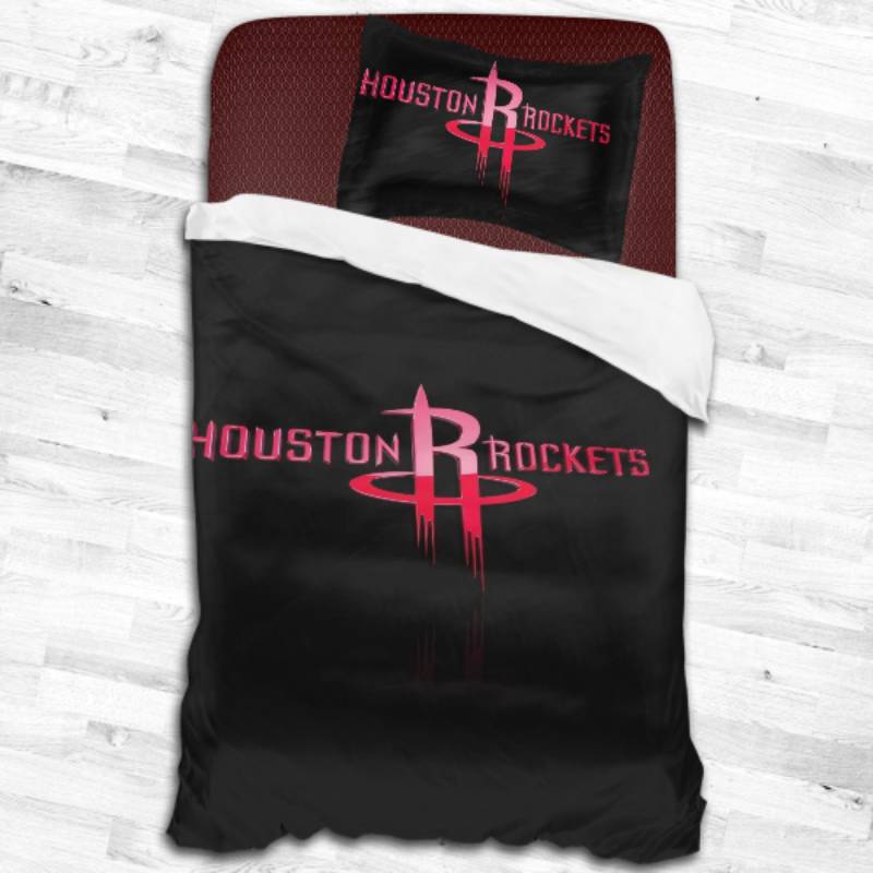 Houston Rockets Logo Type 1680 Bedding Sets Sporty Bedroom Home Decor