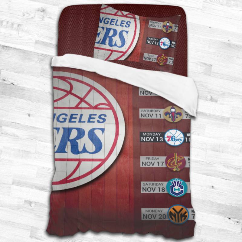 La Clippers Logo Type 1686 Bedding Sets Sporty Bedroom Home Decor