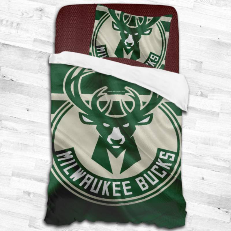 Milwaukee Bucks Logo Type 1808 Bedding Sets Sporty Bedroom Home Decor