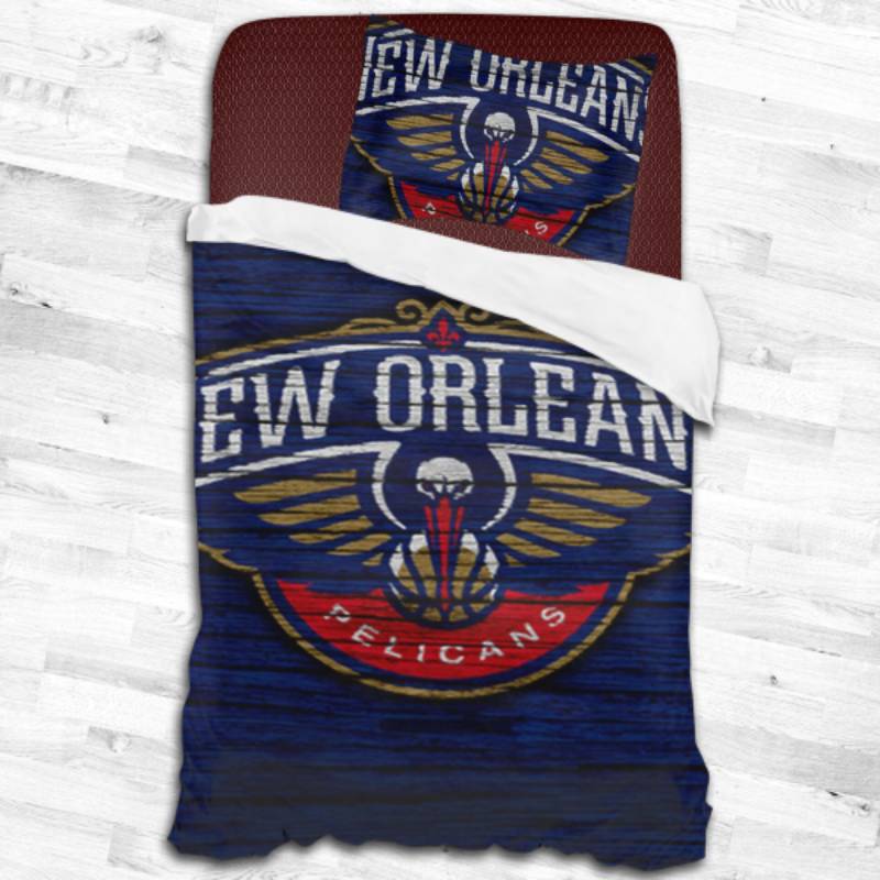 New Orleans Pelicans Logo Type 1973 Bedding Sets Sporty Bedroom Home Decor