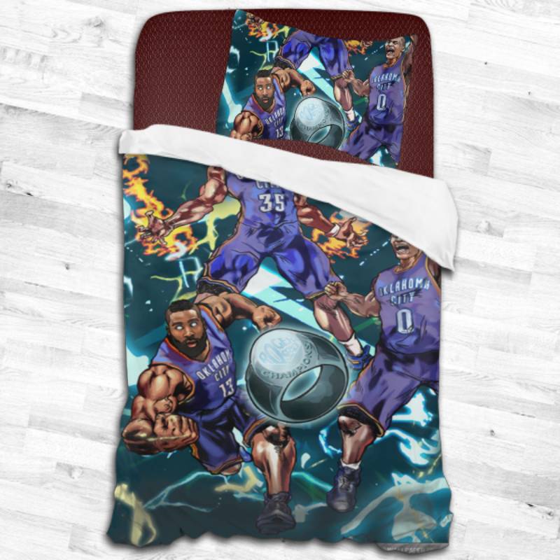 Oklahoma City Thunder Logo Type 1974 Bedding Sets Sporty Bedroom Home Decor