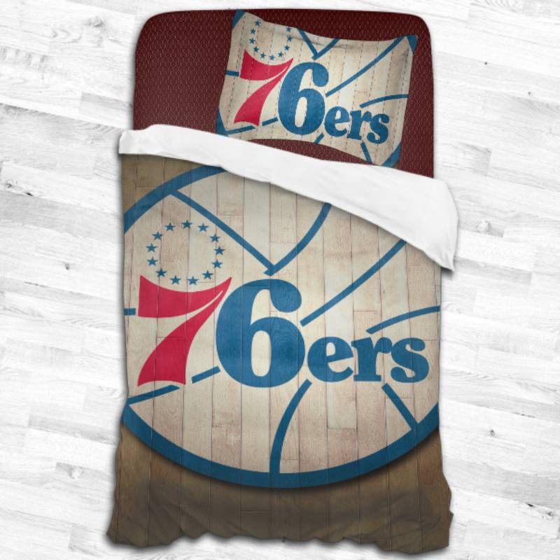 Philadelphia 76Ers Logo Type 1975 Bedding Sets Sporty Bedroom Home Decor