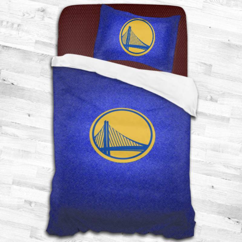 Nba Golden State Warriors Logo Type 2023 Bedding Sets Sporty Bedroom Home Decor