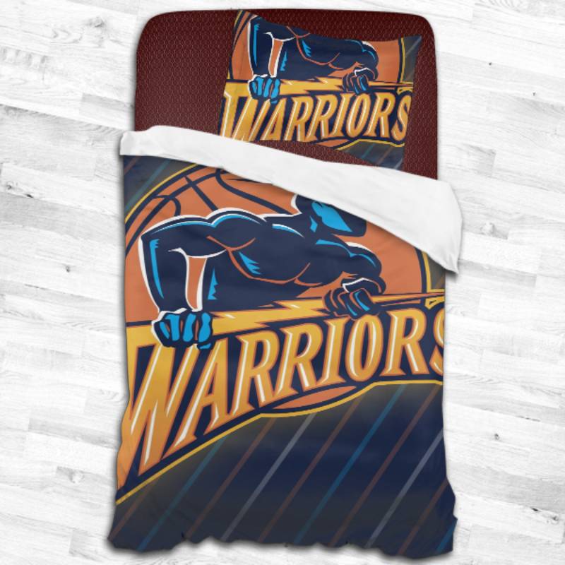 Nba Golden State Warriors Logo Type 2026 Bedding Sets Sporty Bedroom Home Decor