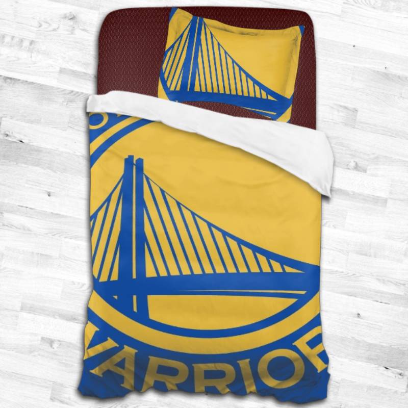 Nba Golden State Warriors Logo Type 2028 Bedding Sets Sporty Bedroom Home Decor