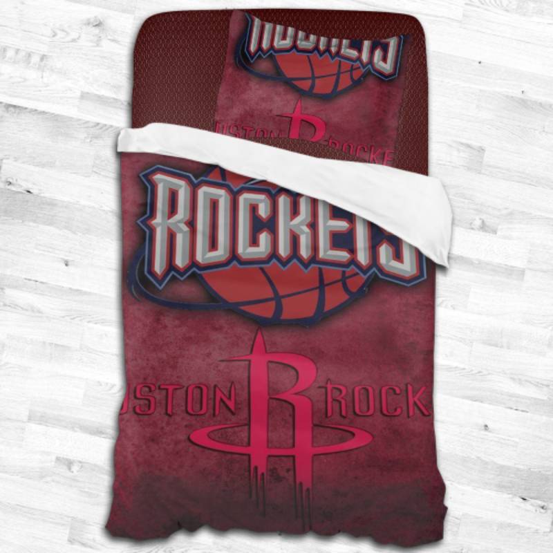 Nba Houston Rockets Logo Type 2095 Bedding Sets Sporty Bedroom Home Decor