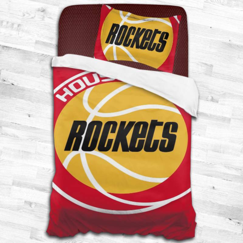 Nba Houston Rockets Logo Type 2096 Bedding Sets Sporty Bedroom Home Decor