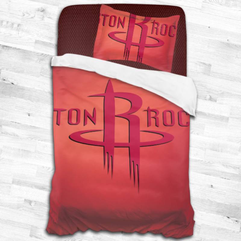 Nba Houston Rockets Logo Type 2097 Bedding Sets Sporty Bedroom Home Decor