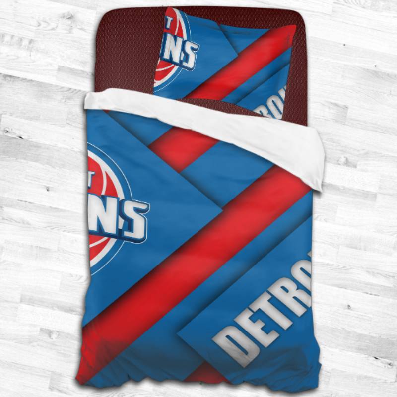 Detroit Pistons Logo Type 2138 Bedding Sets Sporty Bedroom Home Decor