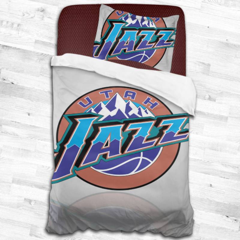 Nba Utah Jazz Logo Type 2177 Bedding Sets Sporty Bedroom Home Decor