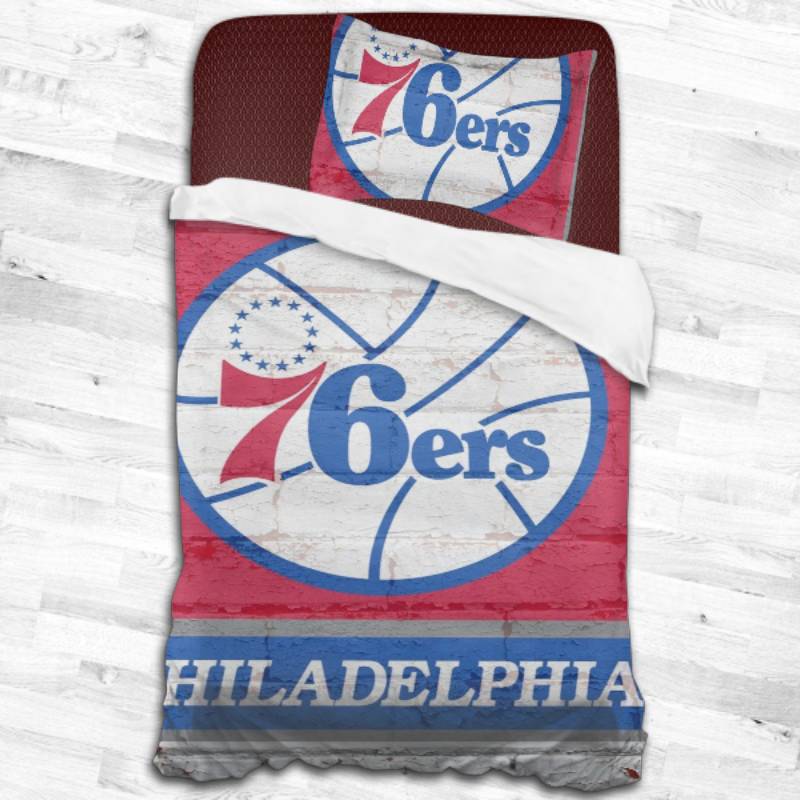 Nba Philadelphia 76Ers Logo Type 2220 Bedding Sets Sporty Bedroom Home Decor
